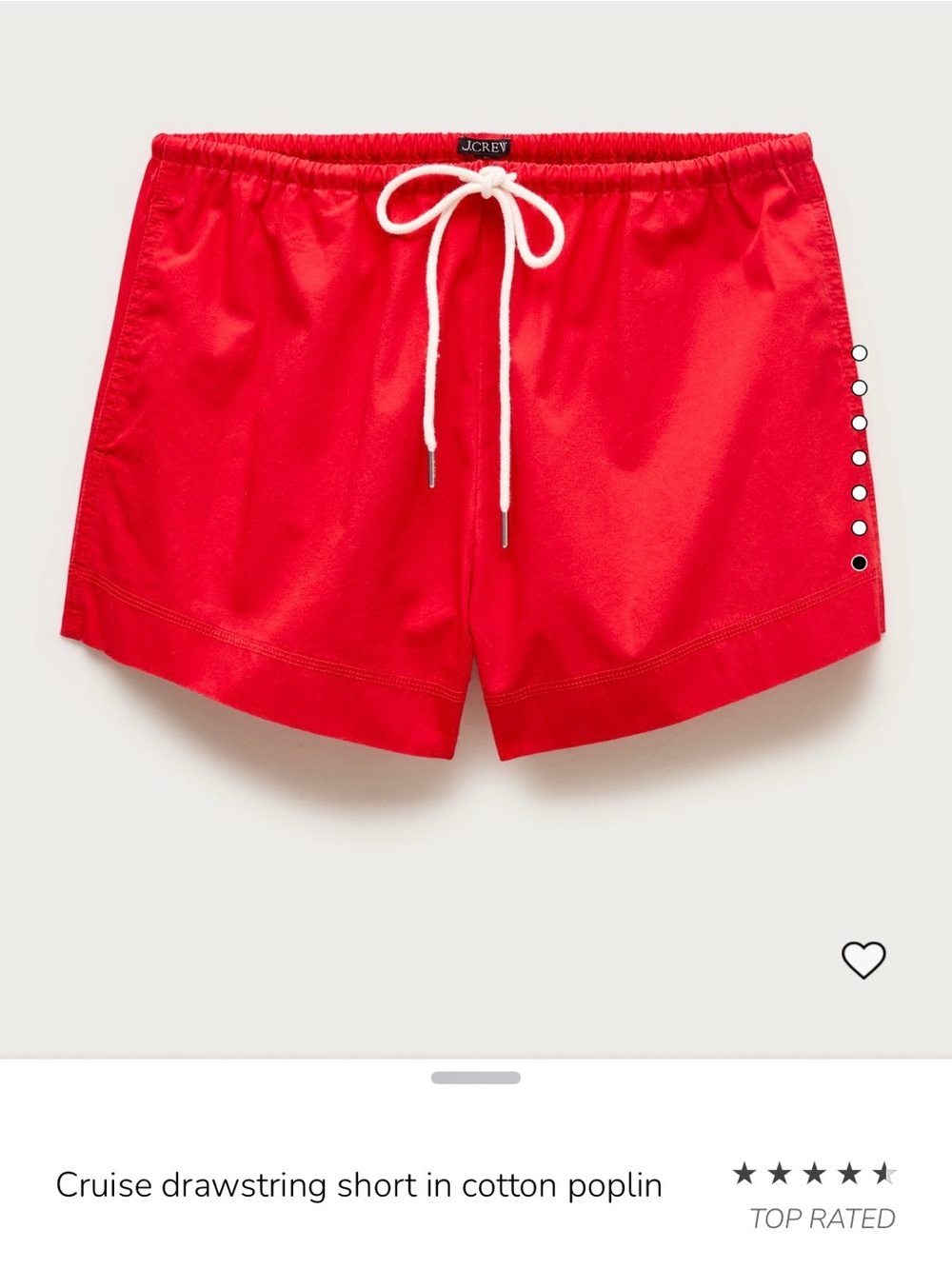 J. Crew Women’s Bright Red Drawstring Athletic Shorts